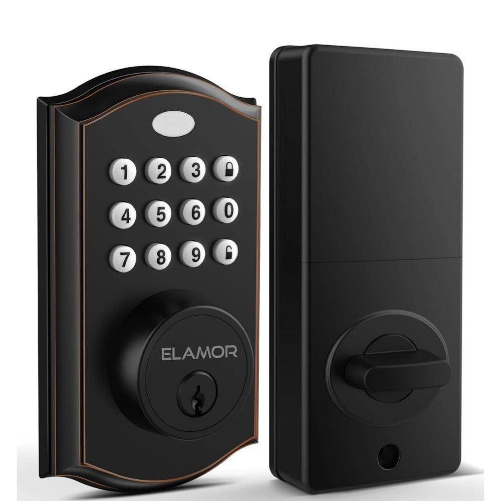 ELAMOR M19 Intelligent Door Lock - Smart Security,‎ Zinc Alloy, Password & Key